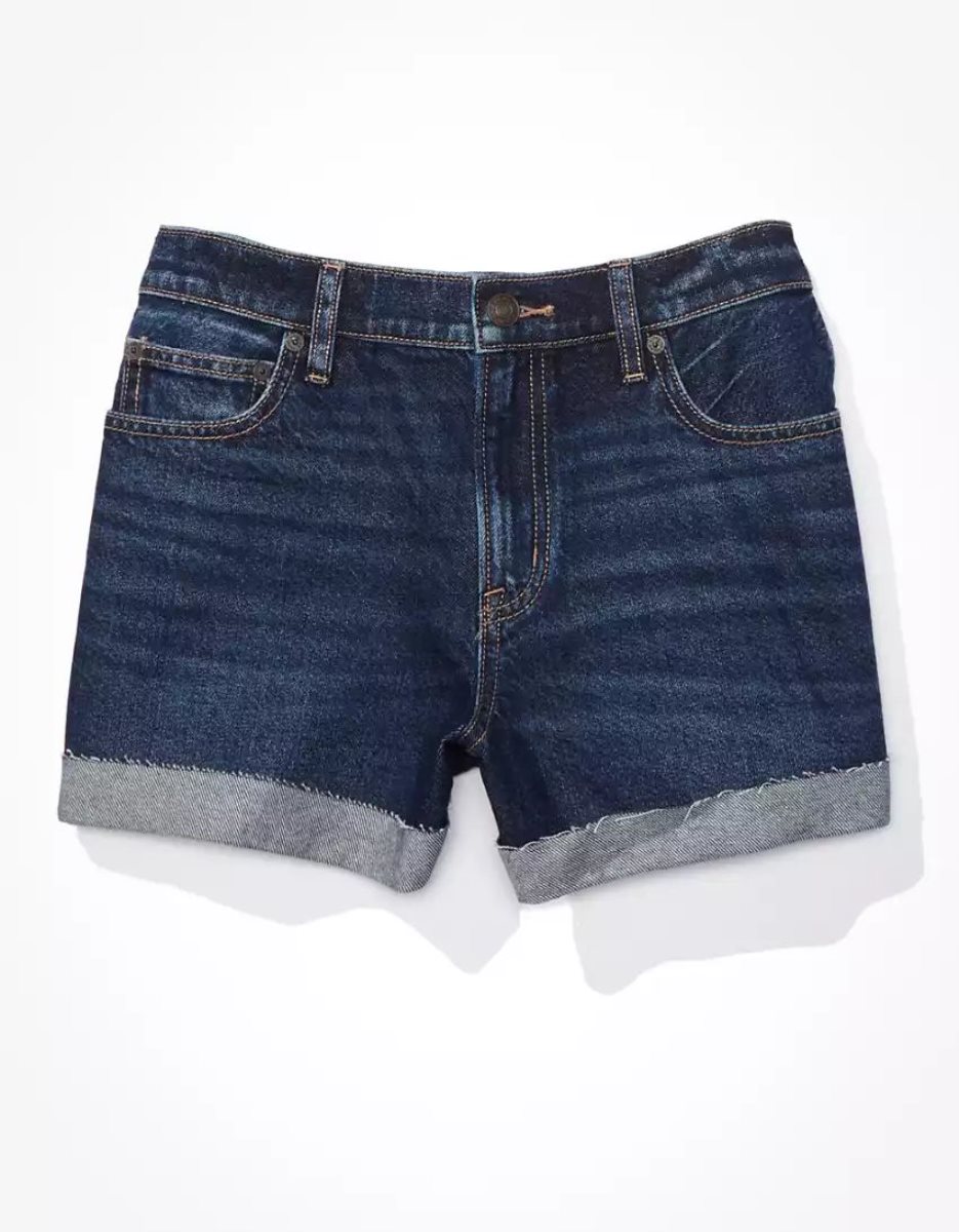 Shorts American Eagle AE Strigid Denim '90s Boyfriend Indigo Foncé Femme | ZPW-33705920